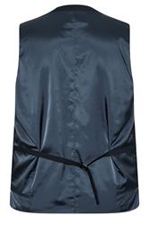 D555 Big & Tall Black Suit Waistcoat | BadRhino 5
