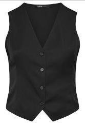 YOURS Plus Size Black Button Front Waistcoat 6