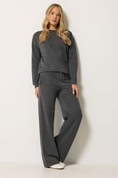 LTS Tall Women's Charcoal Grey Wide Leg Joggers | Long Tall Sally 3