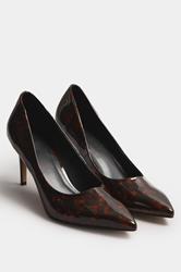 LTS Brown Tortoise Pointed Court Heel In Standard Fit | Long Tall Sally 3