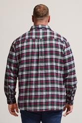 BadRhino Big & Tall Red Check Print Long Sleeve Flannel Shirt | BadRhino 2