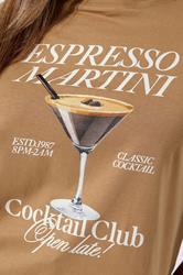 LIMITED COLLECTION Plus Size Mocha Brown 'Espresso Martini' Slogan T-Shirt | Yours Clothing 4