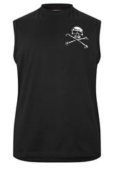 BadRhino Big & Tall Black Skull & Crossbones Graphic Muscle Vest | BadRhino 6