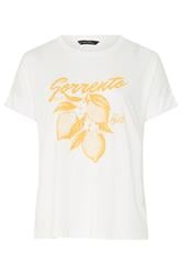EVANS Curve White Lemon Print Graphic T-Shirt