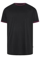 KAM Big & Tall Black Ringer T-Shirt