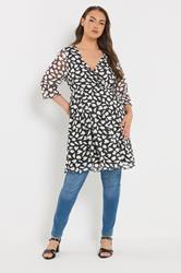 YOURS Plus Size Black Heart Tunic Top | Yours Clothing 3