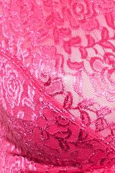 2 PACK Hot Pink & Navy Blue Lace Non-Padded Non-Wired Floral Bras | Yours Clothing 5