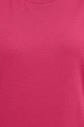 YOURS Plus Size Hot Pink Core T-Shirt | Yours Clothing 4