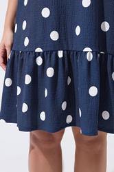 LIMITED COLLECTION Plus Size Navy Blue Polka Dot Dress | Yours Clothing 4