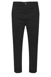 KAM Big & Tall Black Chino Trousers