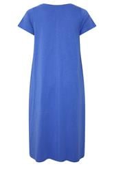EVANS Plus Size Cobalt Blue Premium Cotton Dress | Evans 6