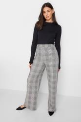 LTS Tall Women's Black Check Wide Leg Trousers | Long Tall Sally 2