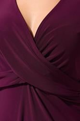 YOURS LONDON Plus Size Purple Twist Front Dress | Yours Clothing 4