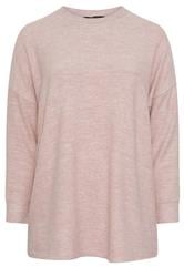 YOURS Plus Size Light Pink Soft Touch Jumper | Yours Clothing 5