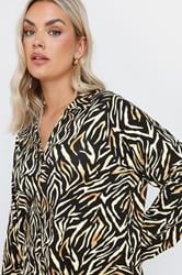YOURS Plus Size Black Zebra Print Shirt | Yours Clothing 4