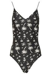 LTS Tall Women's Black Palm Print Swimsuit | Long Tall Sally 6