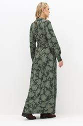 LTS Tall Green Floral High Neck Tie Dress | Long Tall Sally 2