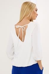 STAR White Bubble Hem Top  | StarByJM 2