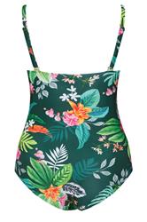 YOURS Plus Size Green Tropical Print Swimsuit | Yours Clothing 8