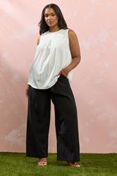 YOURS Plus Size Ivory White Lace Insert Vest Top | Yours Clothing 3