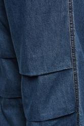YOURS Curve Plus Size Denim Parachute Jeans | Yours Clothing 6