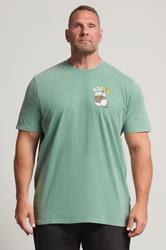 BadRhino Big & Tall Green Extra Long Pigment Dye Golf Graphic T-Shirt | BadRhino 3