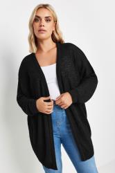 YOURS Plus Size Black Knitted Cardigan | Yours Clothing 1