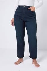 YOURS Plus Size Dark Blue Boyfriend Jeans | Yours Clothing 3