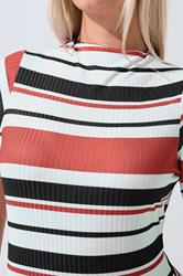 LIMITED COLLECTION Plus Size Red & Black Stripe Mini Swing Dress | Yours Clothing 4