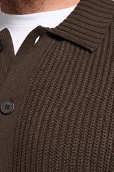 BadRhino Big & Tall Brown Long Sleeve Knitted Shirt | BadRhino 4