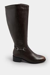 LTS Brown Metal Trim Knee High Riding Boots | Long Tall Sally 3
