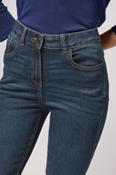 M&Co Blue Mid Wash Ankle Grazer Cigarette Jeans | M&Co 5
