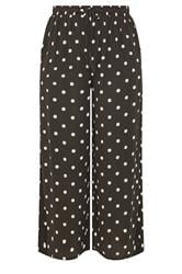 YOURS Curve Brown Polka Dot Crinkle Beachwear Wide Leg Trousers