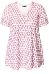 YOURS Curve White & Pink Broderie Swing Top