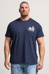 BadRhino Big & Tall Navy Blue Cartoon Golf T-Shirt | BadRhino 3