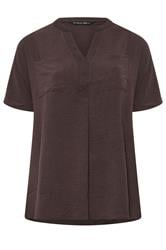 EVANS Plus Size 2 Pack Brown And Pink Utility Shirts | Evans 8