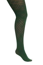YOURS Plus Size Dark Green Lattice Tights | Yours Clothing 3