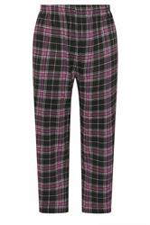 YOURS Plus Size Black Check Wide Leg Pyjama Bottoms | Yours Clothing 6