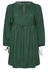 LIMITED COLLECTION Plus Size Black Check Tie Front Mini Dress | Yours Clothing 1