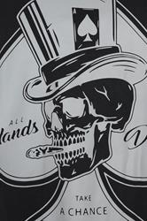 KAM Big & Tall Black Ace of Spades Skull T-Shirt | BadRhino 3