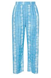 LIMITED COLLECTION Curve Blue Ribbed Tie Dye Wide Leg Trousers | Yours Clothing 5