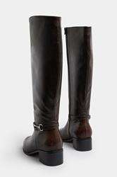 LTS Brown Metal Trim Knee High Riding Boots | Long Tall Sally 4