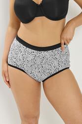 YOURSET 5 PACK Plus Size Black Paisley Print Full Briefs | Yours Clothing 2