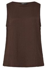 YOURS Curve Chocolate Brown Bubble Texture Vest Top