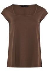 YOURS Curve Chocolate Brown Cap Sleeve Top