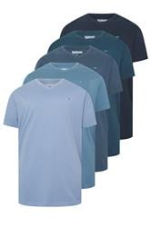 BadRhino Big & Tall Navy Blue 5 Pack V-Neck T-Shirts