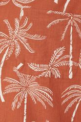 BadRhino Big & Tall Clay Orange Palm Tree Print Short Sleeve Shirt | BadRhino 8