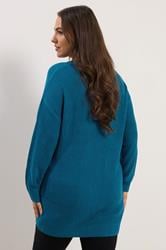 YOURS Plus Size Dark Blue Essential Knitted Jumper | Yours Clothing 2