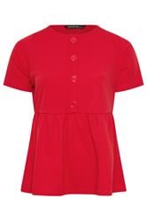 LIMITED COLLECTION Curve Red Peplum Top