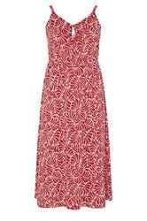 YOURS Curve Red Swirl Keyhole Dress